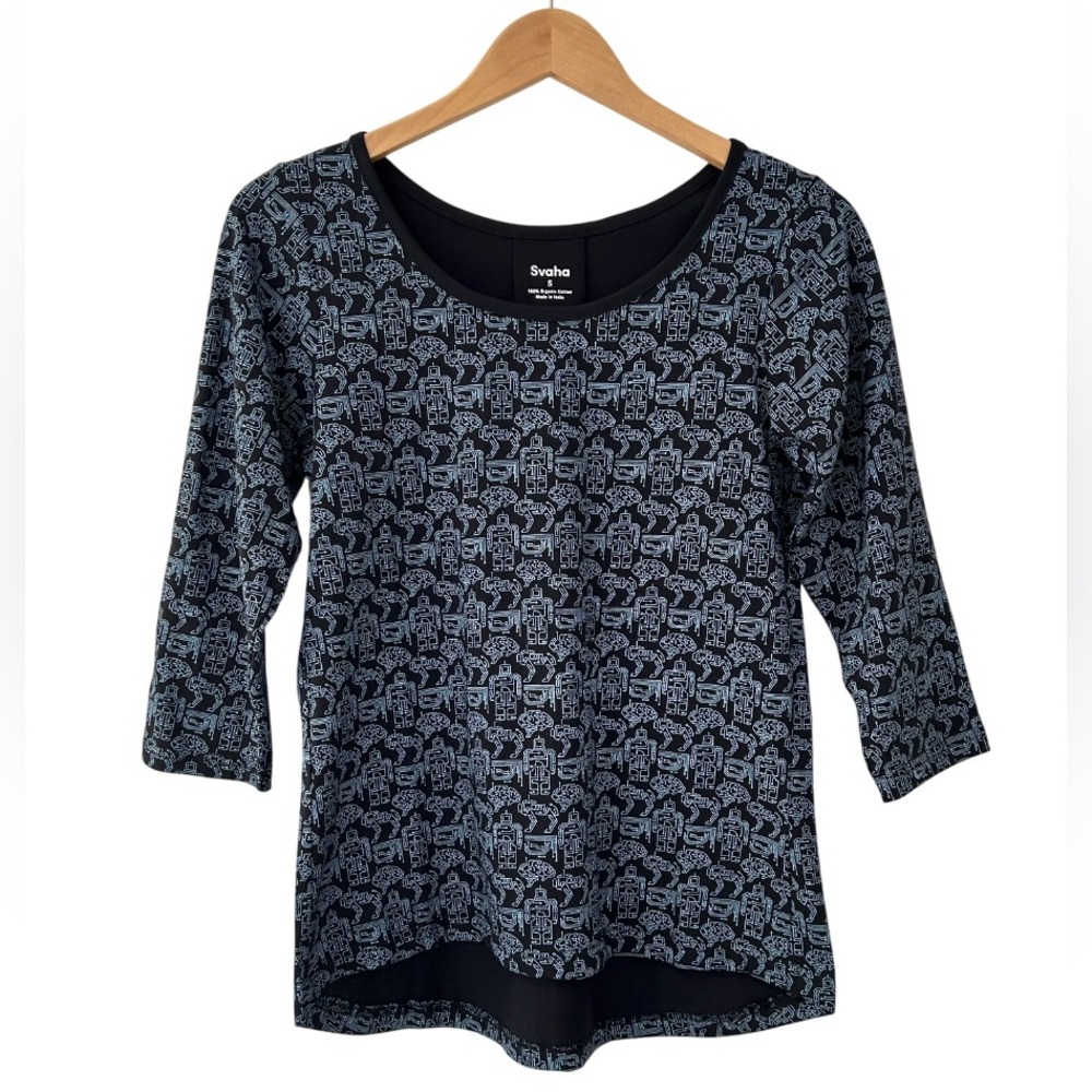 Svaha women Artificial Intelligence top S black blue teacher robotics STEAM NWT
